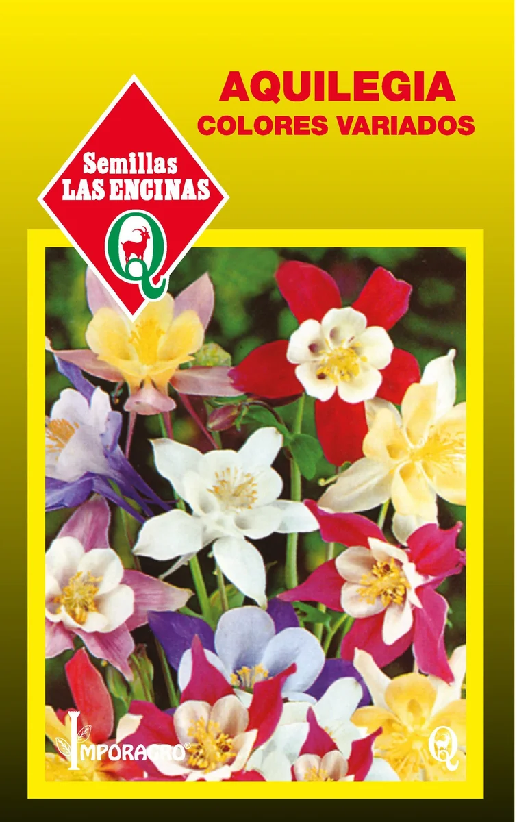 Semillas de Aquilegia Colores Variados - Sobre para Huerto - Calidad Tradicional para Huerto en Chile