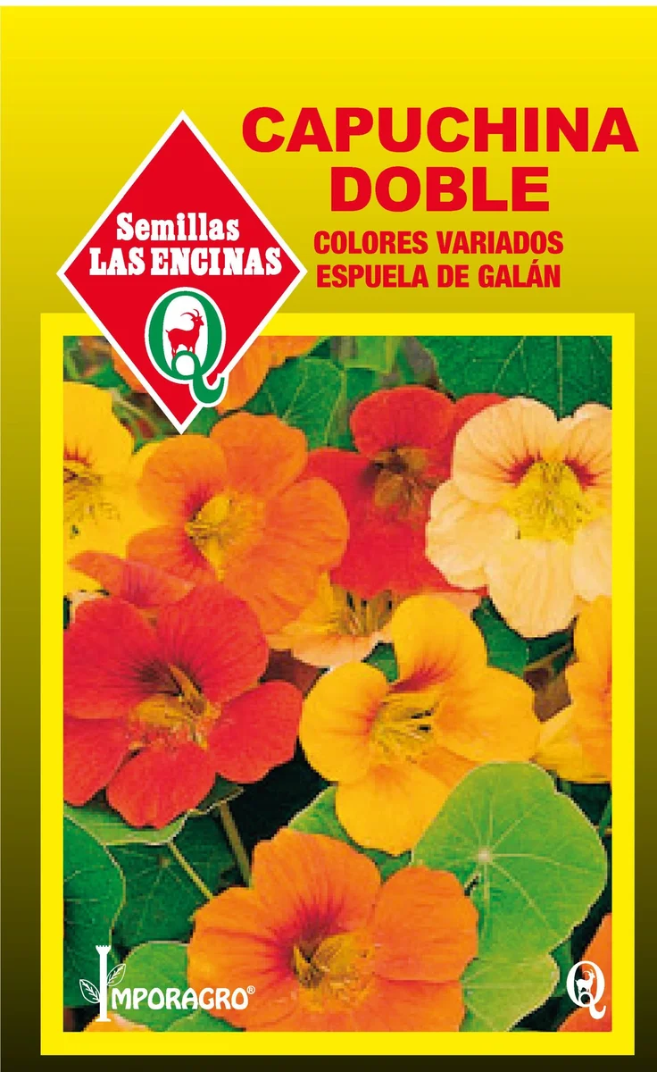 Semillas de Capuchina Doble Colores Variados - Sobre para Huerto - Calidad Tradicional para Huerto en Chile