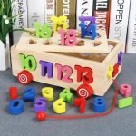 Carro De Números Juguete De Madera Didáctico Montessori Carro Con Números Madera