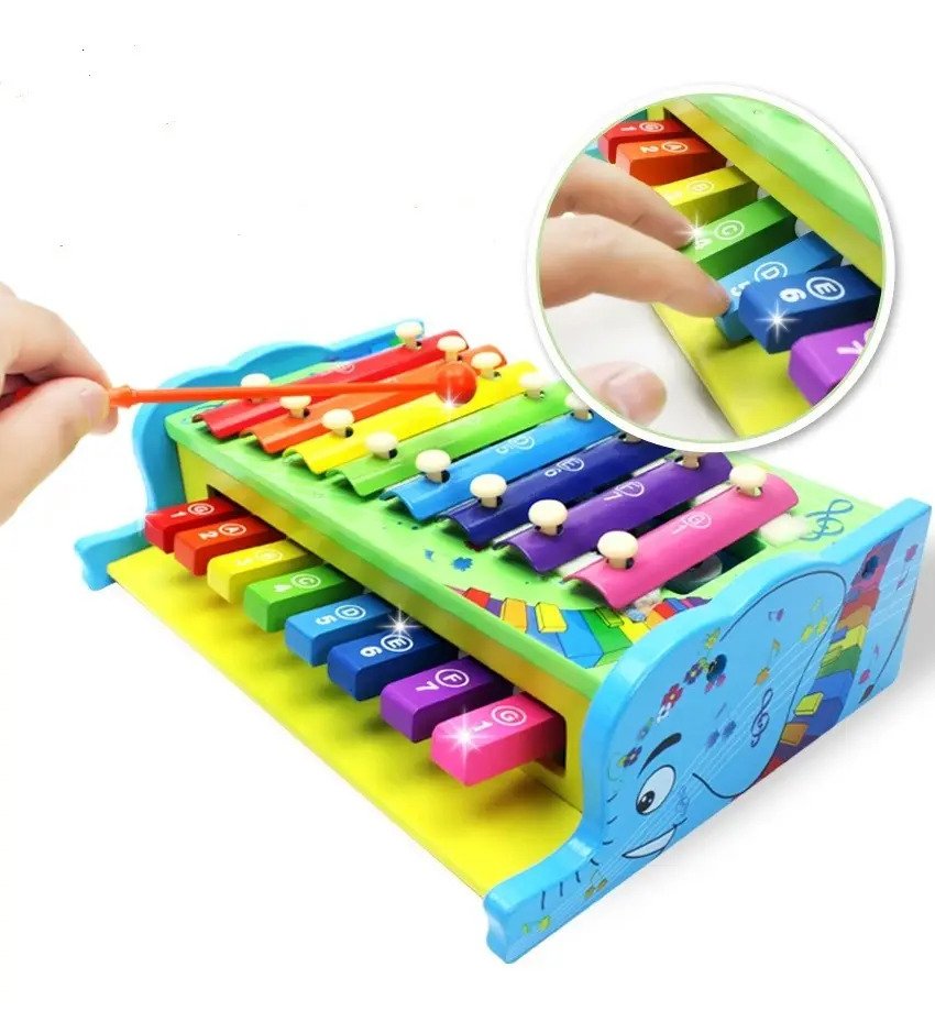 Xilofono De Madera Para Niños Instrumento Musical Montessori - Juguete Didáctico de Madera en Chile