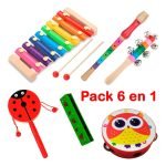 Pack 6 Instrumentos Musicales Niños Didacticos Montessori A