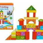Juego Bloques De Madera Y Encaje 40 Pcs Montessori