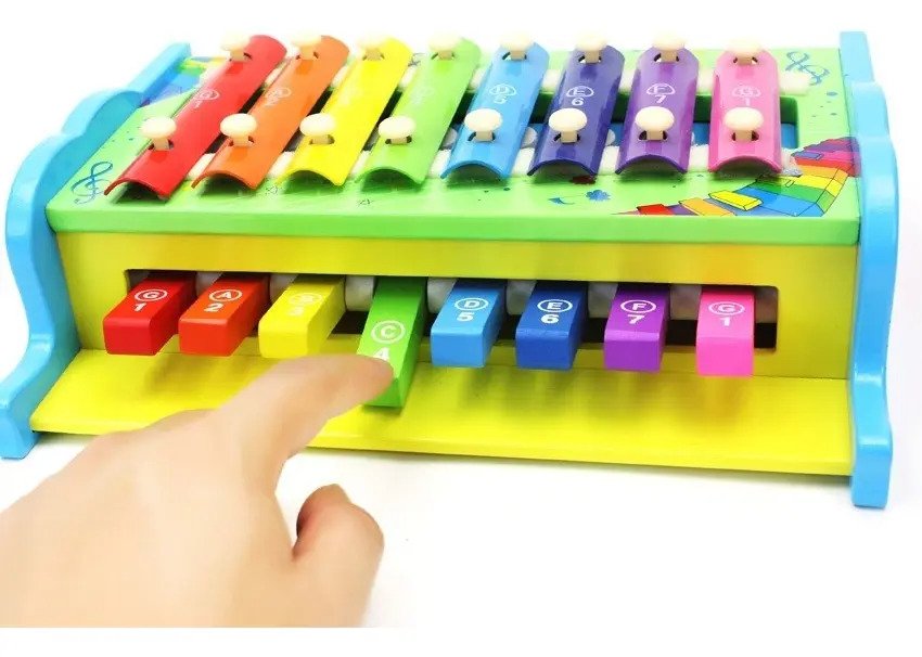 Xilofono De Madera Para Niños Instrumento Musical Montessori - Juguete Didáctico de Madera en Chile - Vista 4