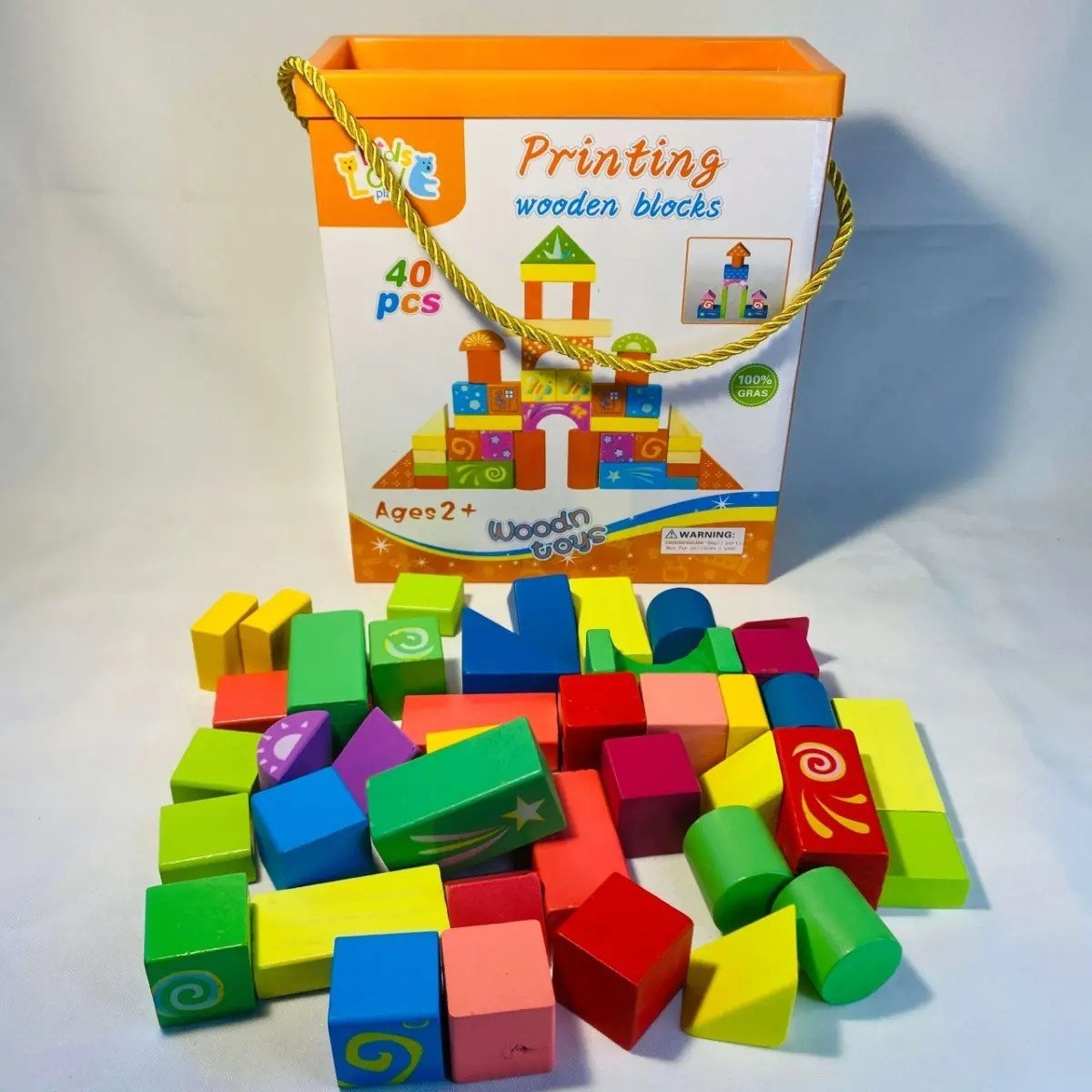 Juego Bloques De Madera Y Encaje 40 Pcs Montessori - Juguete Didáctico de Madera en Chile - Vista 6