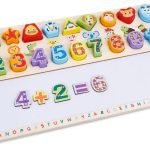 Pizarra Con Imanes De Números + Encaje Geométrico Montessori