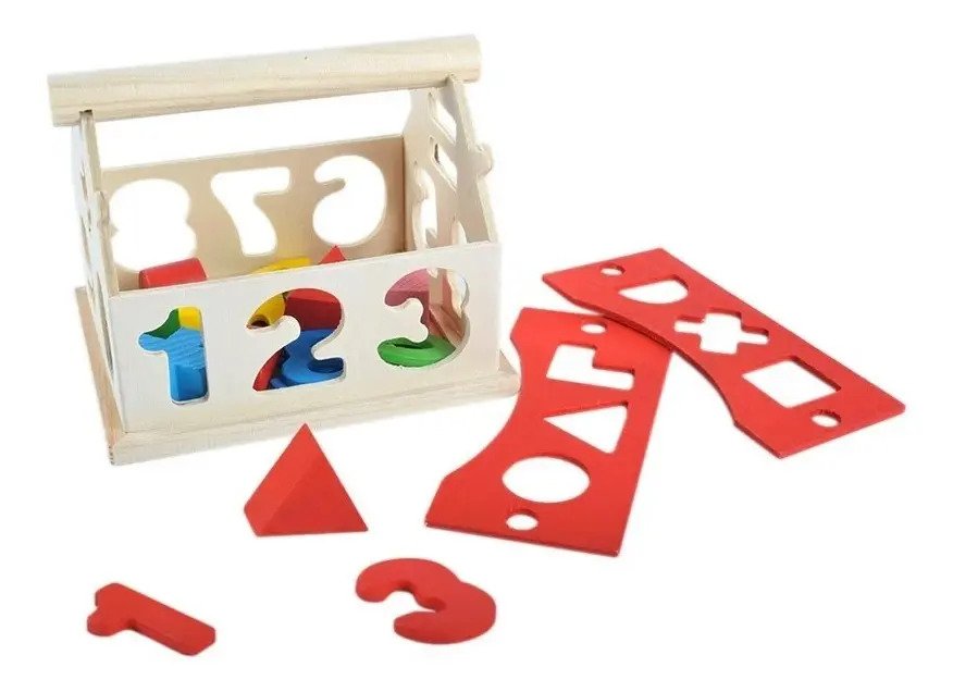 Juguete Encaje Casa Madera Con Números Didáctico Montessori - Juguete Didáctico de Madera en Chile - Vista 4