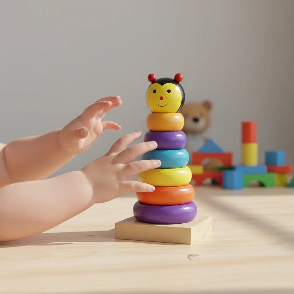 Juego De Aros Apilables De Madera Montessori - Juguete Didáctico de Madera en Chile - Vista 6