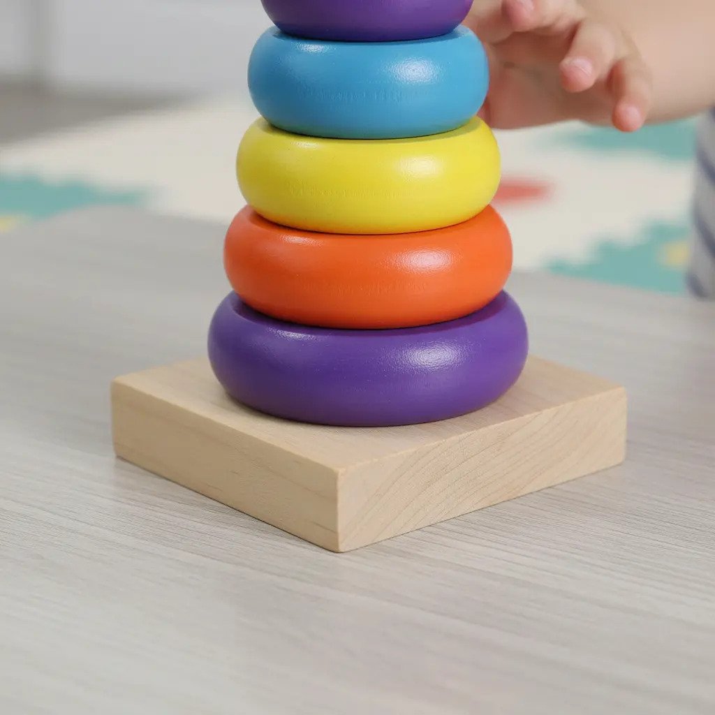 Juego De Aros Apilables De Madera Montessori - Juguete Didáctico de Madera en Chile - Vista 8