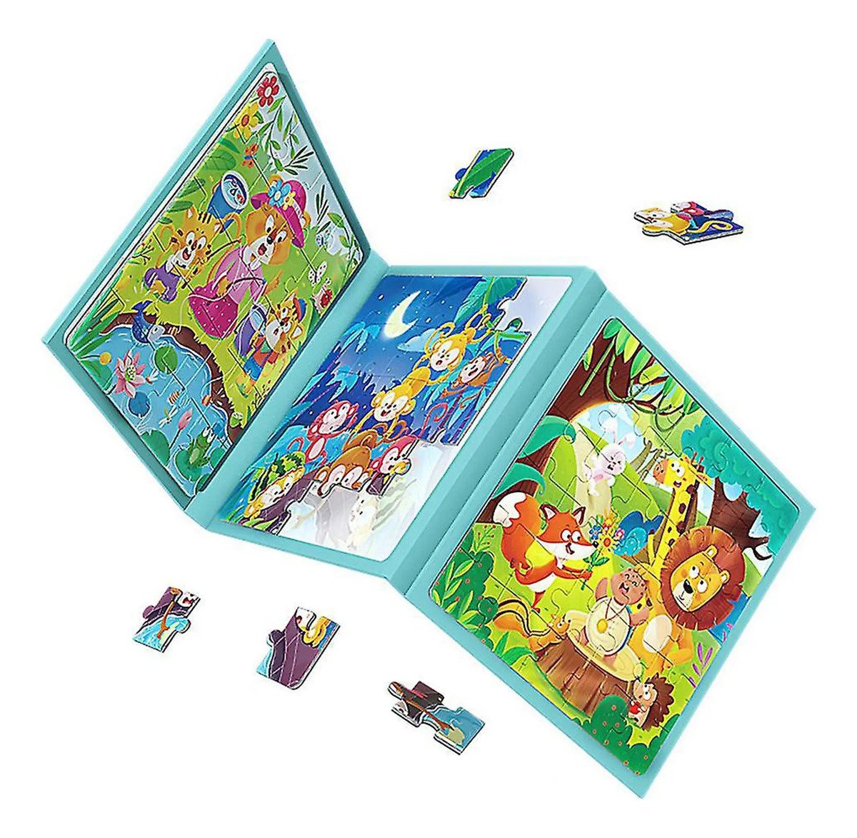 Juego De Rompecabeza Magnetico Libro Plegable Montessori Animales - Juguete Didáctico de Madera en Chile - Vista 4