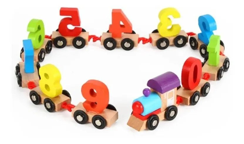 Tren de Números en Bloques de Madera Didáctica - Montessori - Juguete Didáctico de Madera en Chile - Vista 3