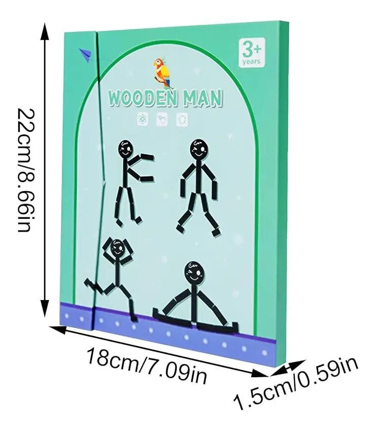 Stick Man Juego De Expresiones Del Cuerpo Humano Montessori - Imagen 3