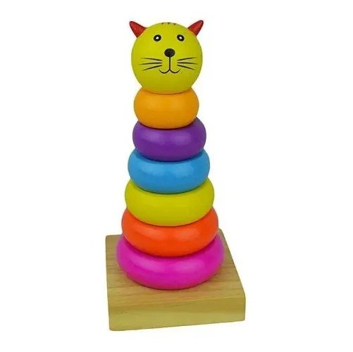 Juego De Aros Apilables De Madera Montessori - Juguete Didáctico de Madera en Chile - Vista 2