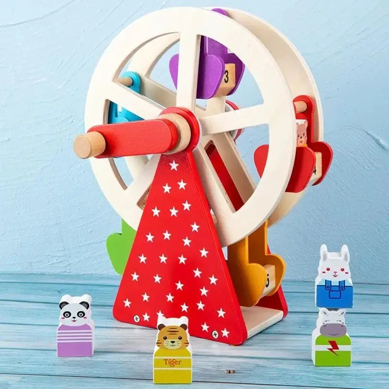 Rueda De La Fortuna Juguete De Madera Montessori Para Niños - Juguete Didáctico de Madera en Chile - Vista 4