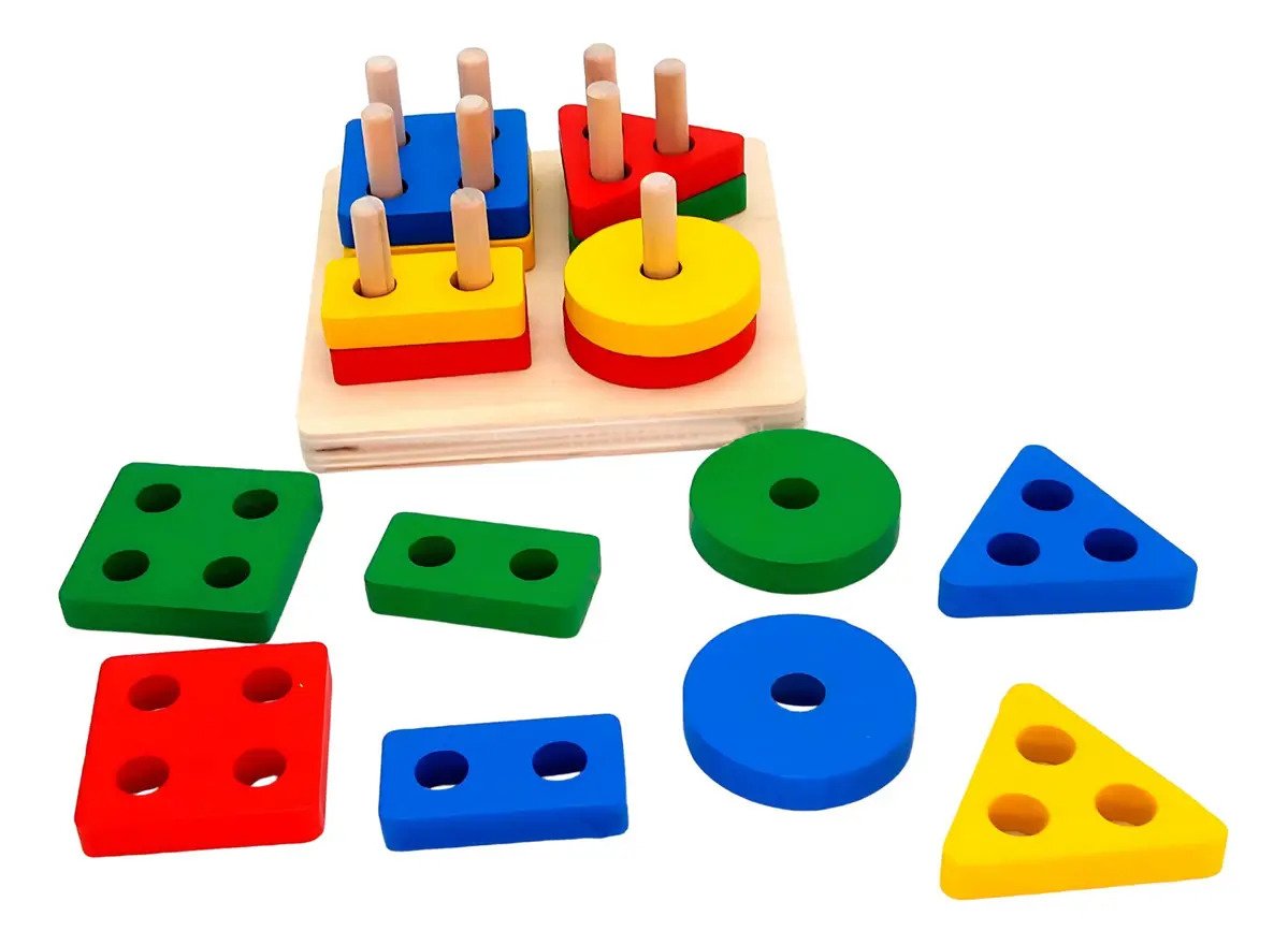 Juguete De Encaje Con Dificultad Didáctico Montessori - Juguete Didáctico de Madera en Chile - Vista 2