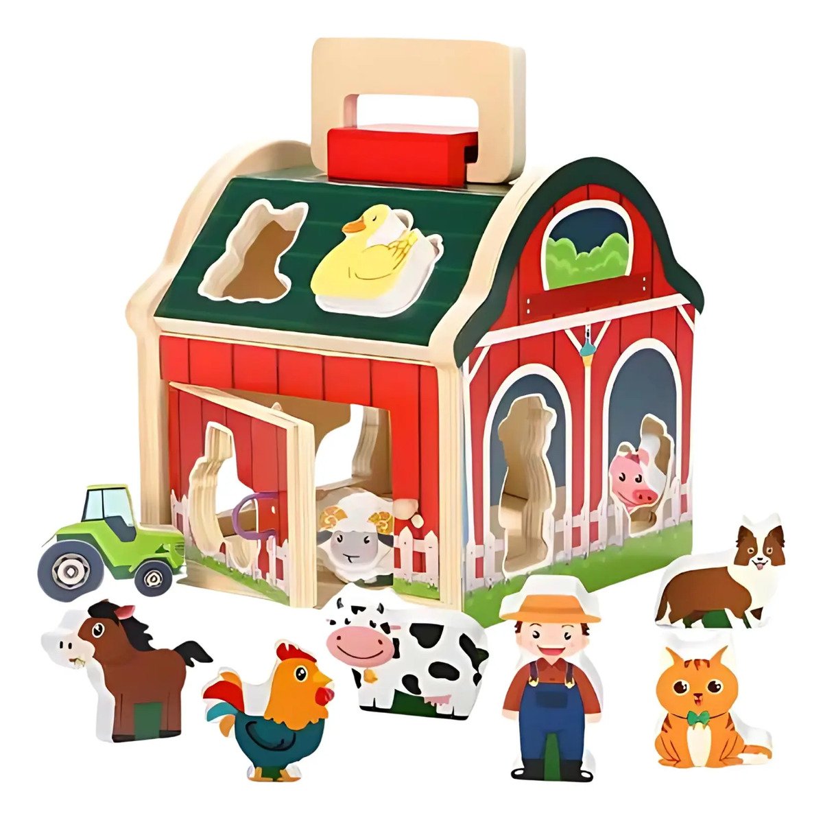 Juguete Encaje Granja Animales Madera Didactico Montessori - Juguete Didáctico de Madera en Chile - Vista 6