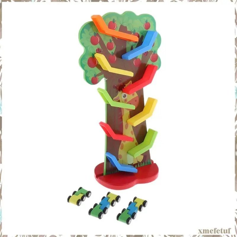 Pista Árbol de Autos en Madera Didáctica - Juguete Montessori - Imagen 3