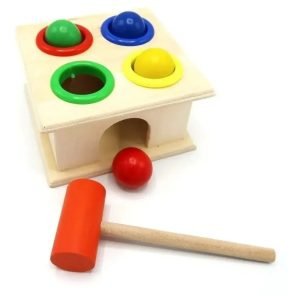 Caja Martillo Didactico Motricidad Juguete Madera Montessori