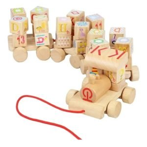 Tren Giratorio de Bloques en Madera Didáctica - Montessori - Juguete Didáctico de Madera en Chile