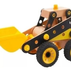 Camión Excavadora en Madera Natural Didáctica - Juguete Montessori