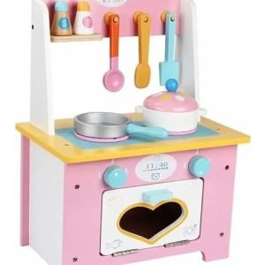 Cocina Infantil de Madera Rosada Corazón - Didáctica Montessori