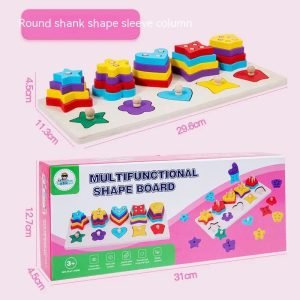 Juego Encaje Madera Multifuncional De Madera Montessori Formas