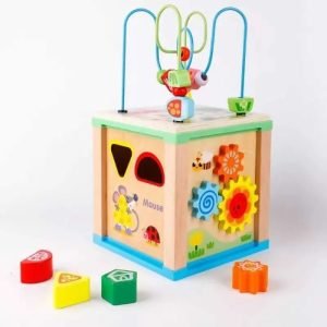 Caja De Motricidad Con Pizarra Montessori Juguete De Madera Figure