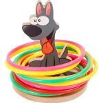 Juguete Tiro Argollas Anillos De Encaje Montessori Perro