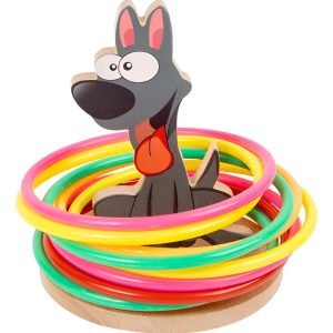Juguete Tiro Argollas Anillos De Encaje Montessori Perro