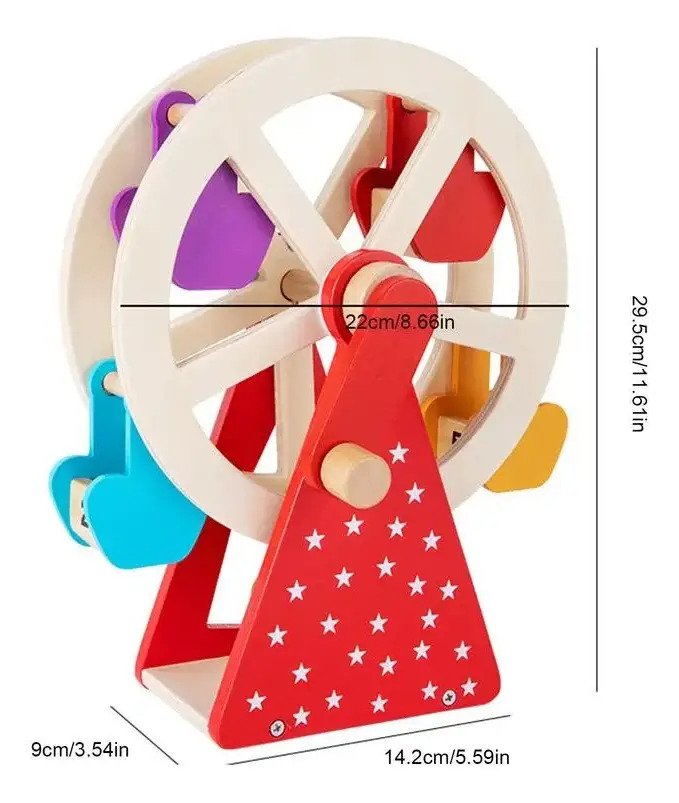 Rueda De La Fortuna Juguete De Madera Montessori Para Niños - Juguete Didáctico de Madera en Chile - Vista 2