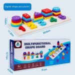 Tablero de Encaje Multifuncional Números en Madera - Montessori