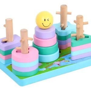 Juguete Multifunción Encaje Motricidad Madera Montessori B Varios - Juguete Didáctico de Madera en Chile
