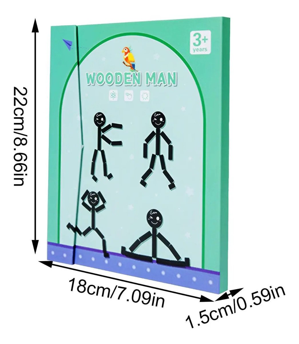 Stick Man Juego De Expresiones Del Cuerpo Humano Montessori - Imagen 5