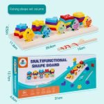 Tablero de Encaje Multifuncional Pesca en Madera - Montessori