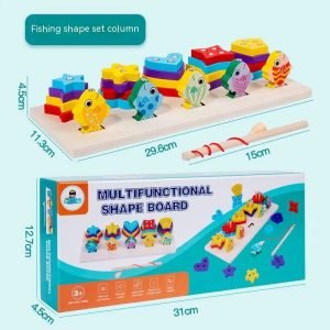 Juego Encaje Madera Multifuncional De Madera Montessori Pesca