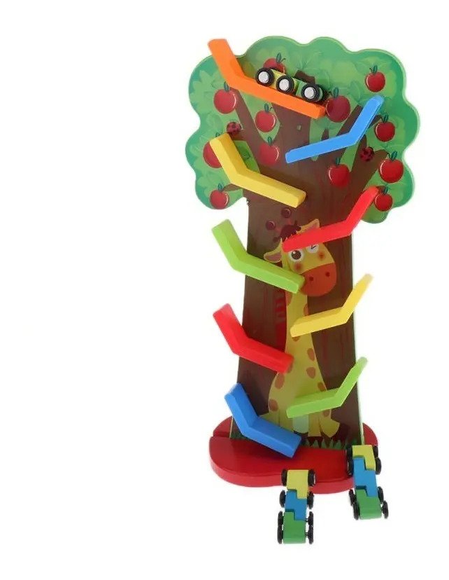 Pista Árbol de Autos en Madera Didáctica - Juguete Montessori - Imagen 5