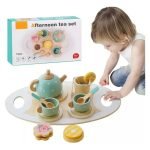 Juego Tazas De Té Madera Niños Juguete Didáctico Montessori