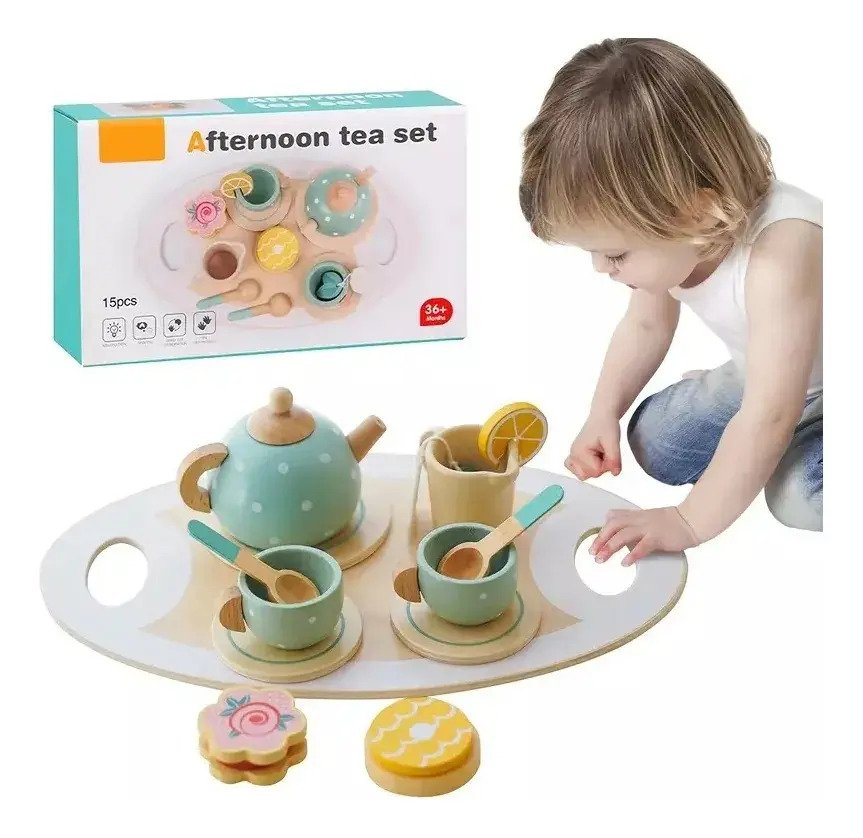 Juego Tazas De Té Madera Niños Juguete Didáctico Montessori - Juguete Didáctico de Madera en Chile