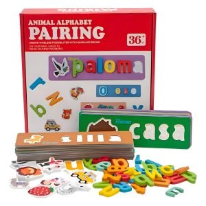 Juego Encaje Arma Palabras - Letras De Madera Montessori Multicolor - Juguete Didáctico de Madera en Chile