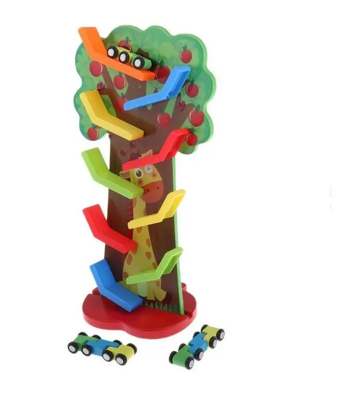 Pista Árbol de Autos en Madera Didáctica - Juguete Montessori - Imagen 8