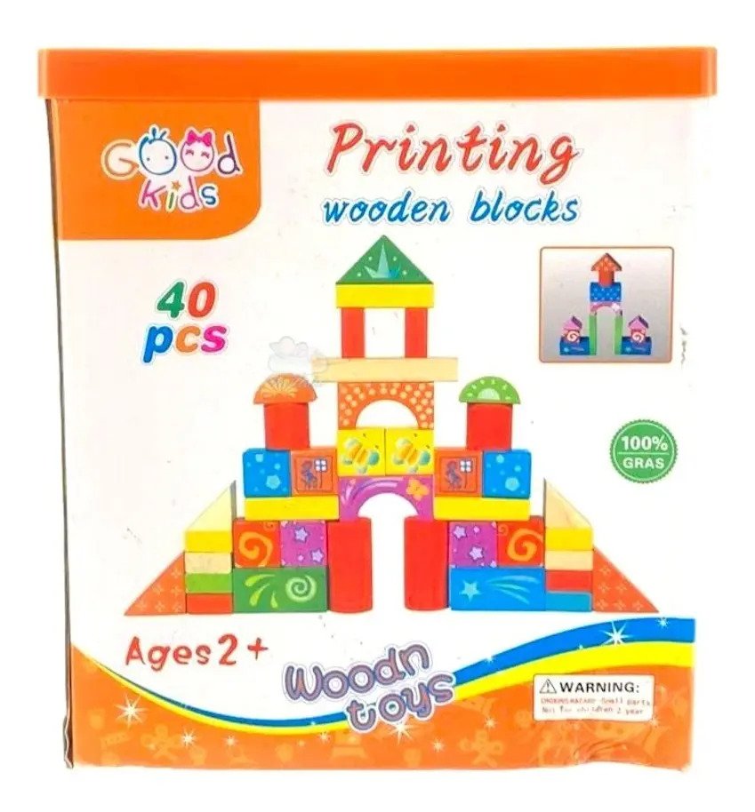 Juego Bloques De Madera Y Encaje 40 Pcs Montessori - Juguete Didáctico de Madera en Chile - Vista 5