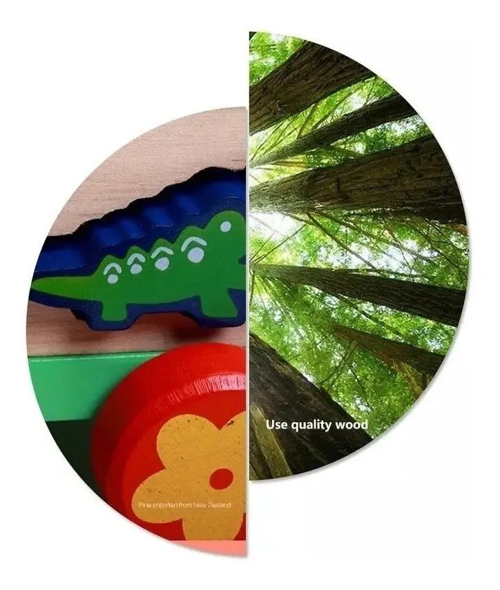 Camión de Arrastre con Xilófono y Encaje en Madera Montessori - Imagen 5