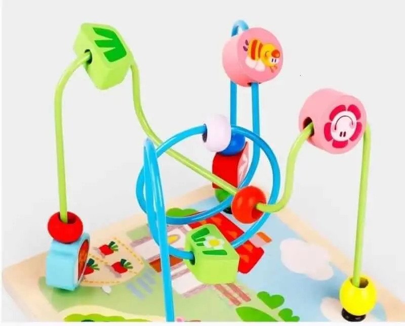 Caja De Motricidad Con Pizarra Montessori Juguete De Madera Figure - Imagen 3