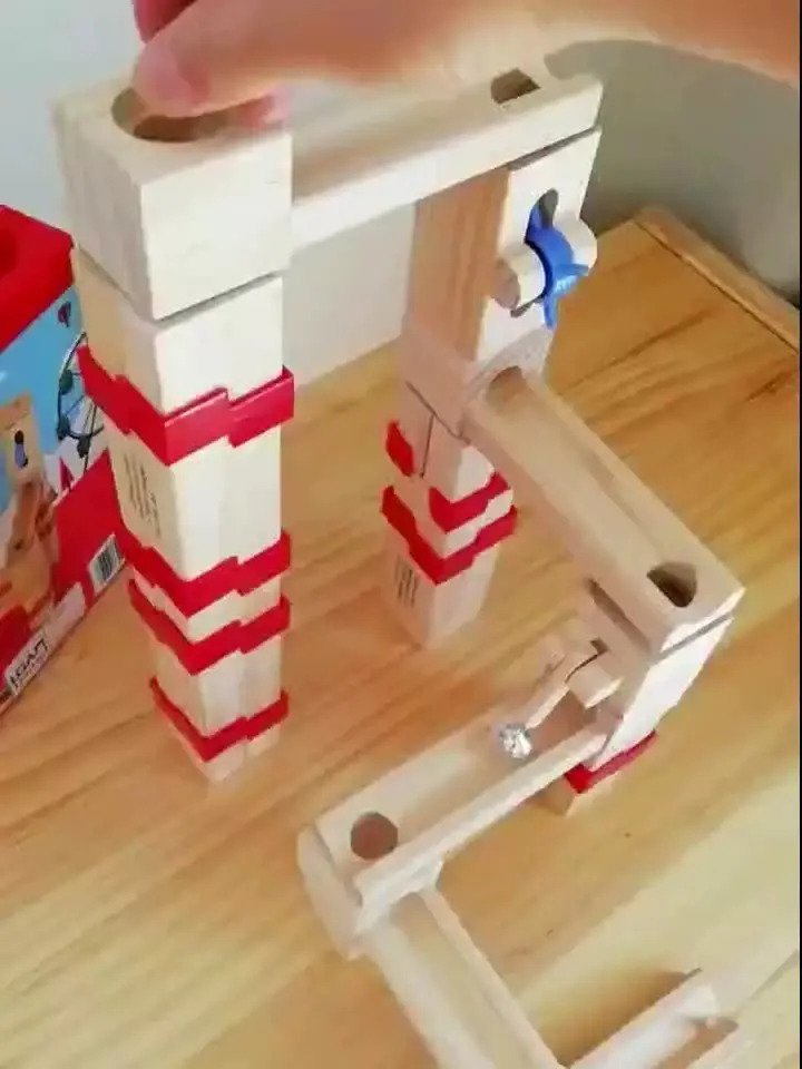 Circuito De Bolitas De Madera Juguete Didáctico Montessori 33 - Imagen 5