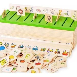 Caja De Clasificacion De Madera Montessori Multicolor