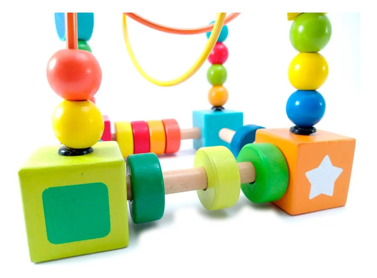 Juguete Didáctico Laberinto De Madera Montessori Multicolor - Imagen 2
