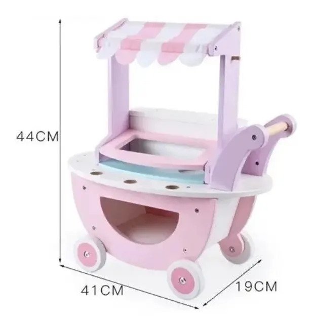 Carro de Helados Didáctico en Madera - Juego Simbólico Montessori - Imagen 2
