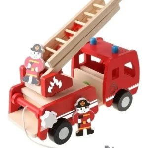 Camión de Bomberos Didáctico en Madera Natural Montessori