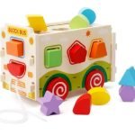 Carro De Arrastre Y Encaje De Madera Juguete Montessori