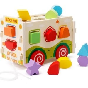 Carro De Arrastre Y Encaje De Madera Juguete Montessori