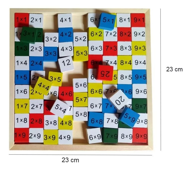 Tabla de Multiplicar Didáctica en Madera - Método Montessori - Juguete Didáctico de Madera en Chile - Vista 3